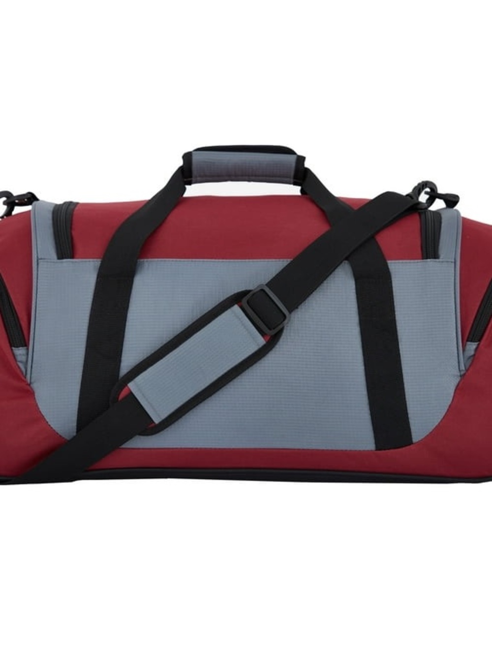 Red and Gray Men’s Travel Duffle Bag - Lightweight Sports Carryall W
